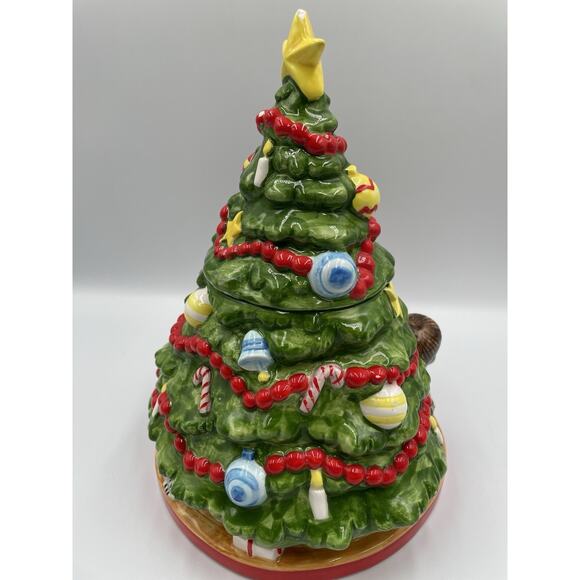 Vintage 1978 Joan Walsh Anglund Christmas Tree Children Cookie Jar - Picture 5 of 11